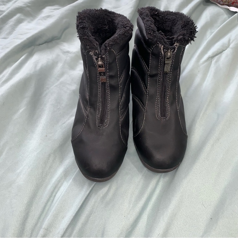 Sporto Zelda2 Black Faux Fur Lined Waterproof  Ankle Boots size 7M - Picture 3 of 12